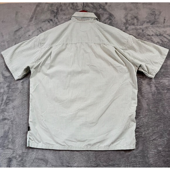 Patagonia Island Hopper Fishing Shirt Mens Large Green Plaid Angling Outdoors SS - Picture 2 of 5